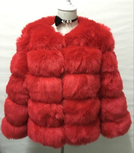 S-3XL Mink Coats Women 2019 Winter Top Fashion Pink FAUX Fur Coat Elegant Thick Warm Outerwear Fake Fur Jacket Chaquetas Mujer