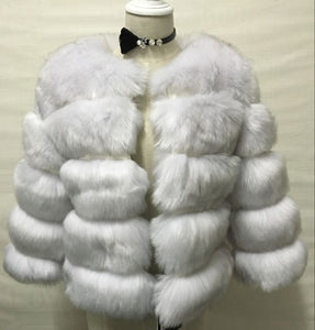 S-3XL Mink Coats Women 2019 Winter Top Fashion Pink FAUX Fur Coat Elegant Thick Warm Outerwear Fake Fur Jacket Chaquetas Mujer