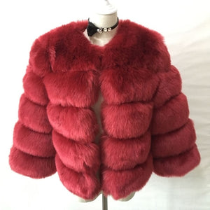 S-3XL Mink Coats Women 2019 Winter Top Fashion Pink FAUX Fur Coat Elegant Thick Warm Outerwear Fake Fur Jacket Chaquetas Mujer