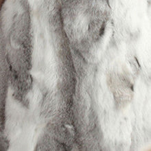 Load image into Gallery viewer, Ethel Anderson 100% Real Rabbit Fur Coat Women&#39;s O-Neck Long Rabbit Fur Jacket 3/4 Sleeves Vintage Style Leather Fur Outwear