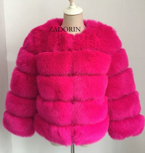 S-3XL Mink Coats Women 2019 Winter Top Fashion Pink FAUX Fur Coat Elegant Thick Warm Outerwear Fake Fur Jacket Chaquetas Mujer