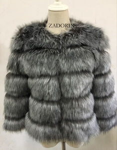 S-3XL Mink Coats Women 2019 Winter Top Fashion Pink FAUX Fur Coat Elegant Thick Warm Outerwear Fake Fur Jacket Chaquetas Mujer