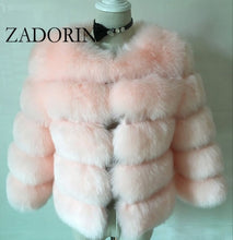 Load image into Gallery viewer, S-3XL Mink Coats Women 2019 Winter Top Fashion Pink FAUX Fur Coat Elegant Thick Warm Outerwear Fake Fur Jacket Chaquetas Mujer