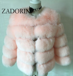 S-3XL Mink Coats Women 2019 Winter Top Fashion Pink FAUX Fur Coat Elegant Thick Warm Outerwear Fake Fur Jacket Chaquetas Mujer