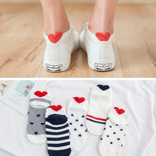 Load image into Gallery viewer, 5Pairs/Lot Summer Korea socks women Cartoon Cat Fox mouse Socks Cute Animal Funny Ankle Socks Cotton invisible socks Dropship