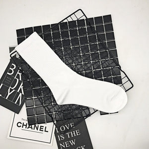 CHAOZHU Black White Cotton Socks AB Side Don't Follow Me I'm Lost too Creative Unisex Women Men Casual Socks Daily