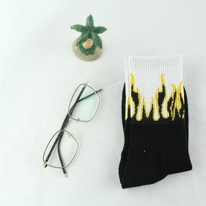 CHAOZHU Black White Cotton Socks AB Side Don't Follow Me I'm Lost too Creative Unisex Women Men Casual Socks Daily