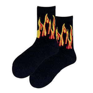 CHAOZHU Black White Cotton Socks AB Side Don't Follow Me I'm Lost too Creative Unisex Women Men Casual Socks Daily