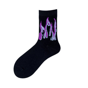 CHAOZHU Black White Cotton Socks AB Side Don't Follow Me I'm Lost too Creative Unisex Women Men Casual Socks Daily