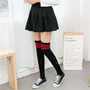 Sexy Socks Striped Long Socks Women Long Stockings Warm Thigh High Socks For Ladies Girls New Fashion Striped Knee Socks Women