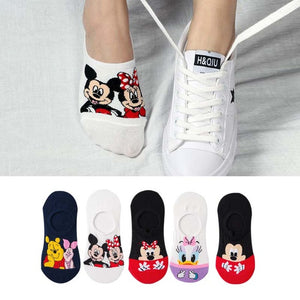 5Pairs/Lot Summer Korea socks women Cartoon Cat Fox mouse Socks Cute Animal Funny Ankle Socks Cotton invisible socks Dropship