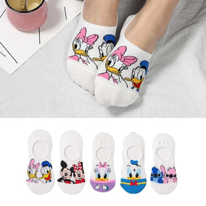 5Pairs/Lot Summer Korea socks women Cartoon Cat Fox mouse Socks Cute Animal Funny Ankle Socks Cotton invisible socks Dropship