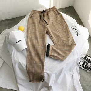 Privathinker Harajuku Plaid Pants For Women Trousers 2019 Streetwear Woman Harem Pants Autumn Ladies Causal Pants Plus Size