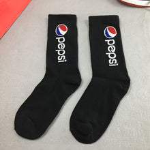 Load image into Gallery viewer, Hip Hop Crew Socks Unisex Women Men Socks Pepsi Cola Fanta Letter Print Novelty Socks Long Streetwear Ins Style Kanye West Socks