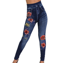 Load image into Gallery viewer, Women Leggings Print Pencil Pants Autumn And Winter Casual New Elastic Fashion High Waist Faux Jeans Leggings Plus Size 3XL