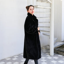 Load image into Gallery viewer, Winter Women High Quality Faux Rabbit Fur Coat Luxury Long Fur Coat Loose Lapel OverCoat Thick Warm Plus Size Female Plush Coats