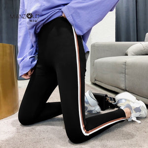 2019 New Fashion Women's Spring And Autumn High Elasticity And Good Quality Slim Fitness Capris Streetwear Leggings Cotton Pants