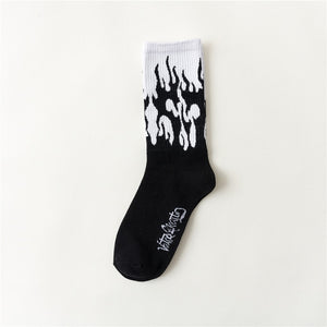 CHAOZHU Black White Cotton Socks AB Side Don't Follow Me I'm Lost too Creative Unisex Women Men Casual Socks Daily