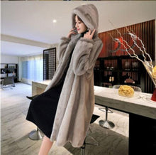 Load image into Gallery viewer, Winter new mink coat women&#39;s large size M-5XL over the knee waterproof velvet fur coats female medium long thick padgyk fur