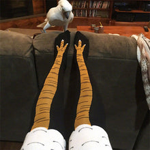 Load image into Gallery viewer, Winter Autumn Women 3D Chicken print Socks Funny 3D Cartoon Thigh High Sock fashion cute ladies Thin Toe Feet Socks cosplay