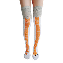 Load image into Gallery viewer, Winter Autumn Women 3D Chicken print Socks Funny 3D Cartoon Thigh High Sock fashion cute ladies Thin Toe Feet Socks cosplay