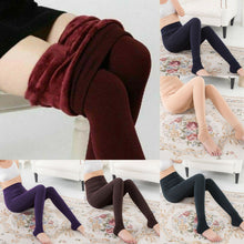 Load image into Gallery viewer, Women Winter Warm Thermal Thick Warm Fleece lined Stretch Slim Plain Leggings