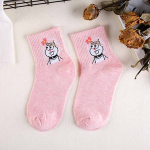 High Quality Cute Elegant Lovely Kawaii Cartoon Sweet Harajuku Cotton Women Socks Animals Character Casual Short Socks Hot