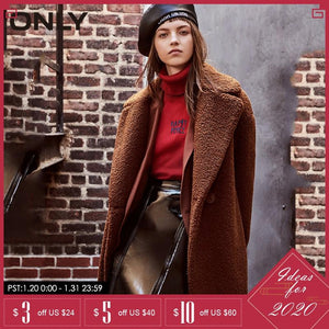 ONLY Autumn winter jacket women Faux Fur Coat Casual  teddy Bear Overcoat | 118322512