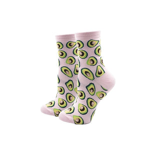 YEADU Women's Socks Japanese Cotton Colorful Cartoon Cute Funny Happy kawaii Skull Alien Avocado Socks for Girl Christmas Gift