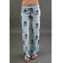 Load image into Gallery viewer, 2019 New Women Long Pants Low Waist Flare Wide Leg Pants Fashion Skull Printed Pajama Trousers Pants