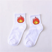 Load image into Gallery viewer, Summer Ladies Short Socks  Korea Japanese Cotton Flame Harajuku Socks Girl Cartoon Cactus Gun  Funny Female Socks