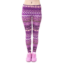 Load image into Gallery viewer, Brands Women Fashion Legging Aztec Round Ombre Printing leggins Slim High Waist  Leggings Woman Pants