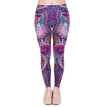 Load image into Gallery viewer, Brands Women Fashion Legging Aztec Round Ombre Printing leggins Slim High Waist  Leggings Woman Pants